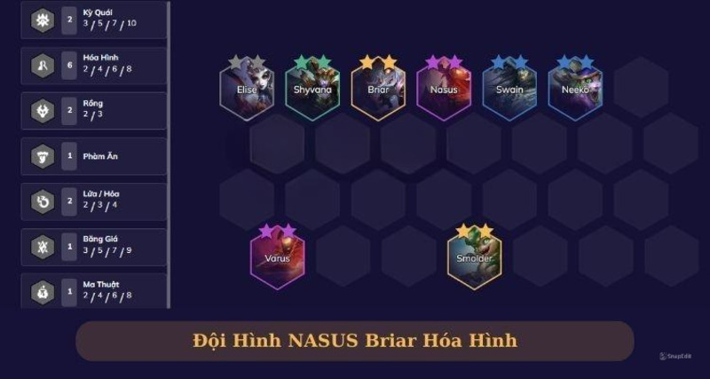 Đội hình Nasus kết hợp Briar Hóa Hình