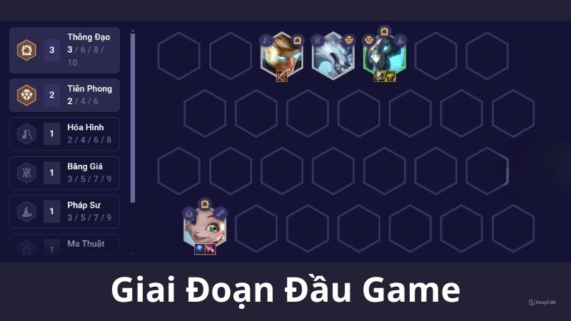 Đội hình Thời Không dtcl giai đoạn đầu game